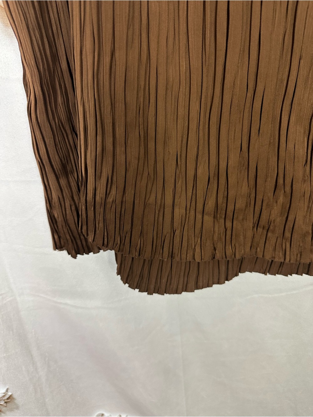 Lucy Paris Brown Pleated Maxi Skirt - Picture 9 of 11